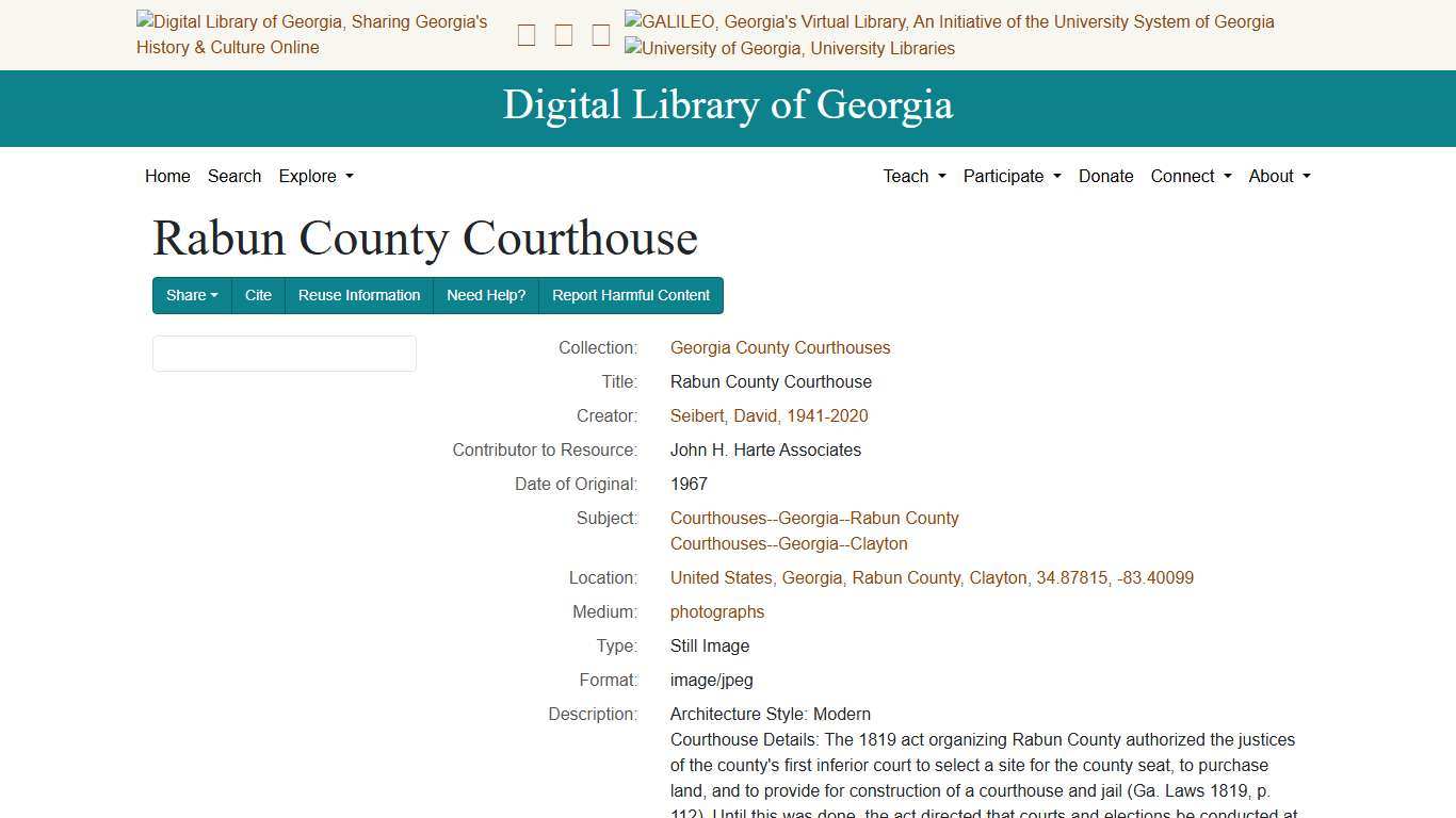 Rabun County Courthouse - Digital Library of Georgia